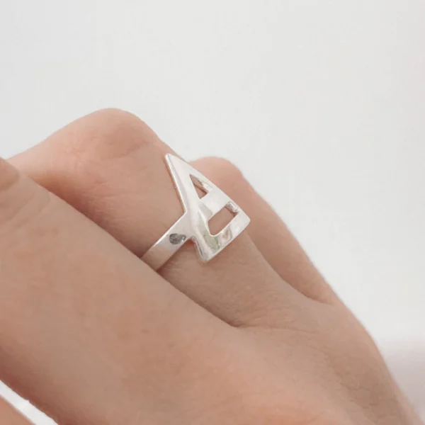 AN10053- ANILLO LISO CON FORMA PLATA 925 (MEDIDA ESTANDAR) - Image 2
