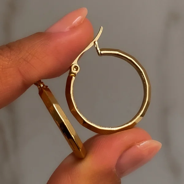AROS ARGOLLAS ACERO DORADO 2,5CM- ACEAD01