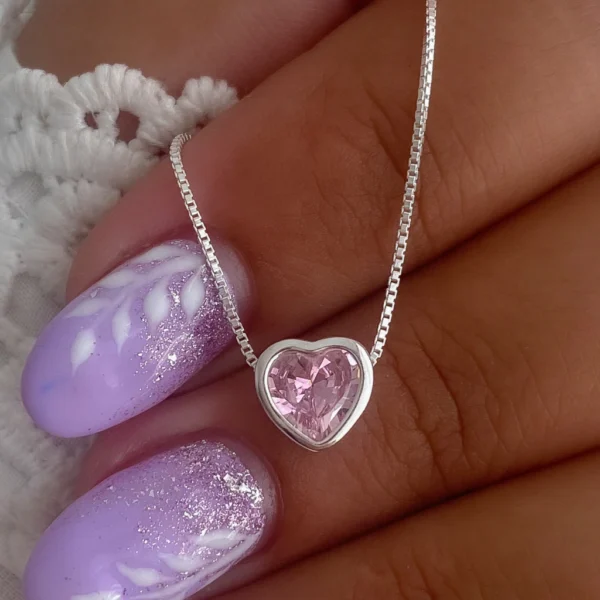 C42003 - CADENA DE PLATA 925 VENECIANA CLASICA CON DIJE CRISTAL SUSANITO CORAZON - Image 2