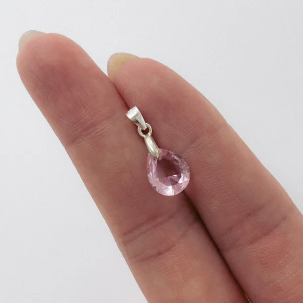 DSW81- DIJE DE PLATA 925 CRISTAL SWAROVISKI ROSA