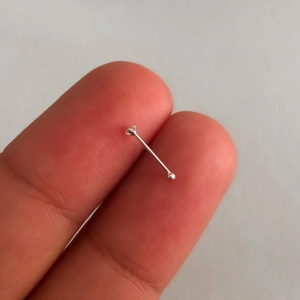 PIER03H4-PIERCING DE PLATA 925 CON CUBIC PEQUEÑO - Image 2