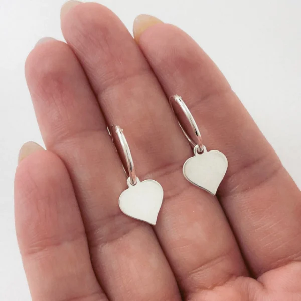AROS ARGOLLAS DE PLATA 925 CORAZON- AR3007V