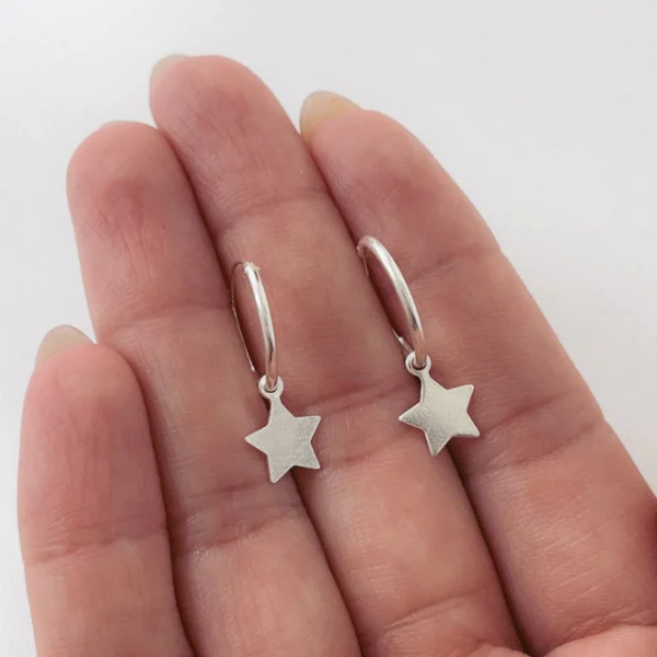 AROS ARGOLLAS DE PLATA 925 DIJE ETSRELLA- AR3005V