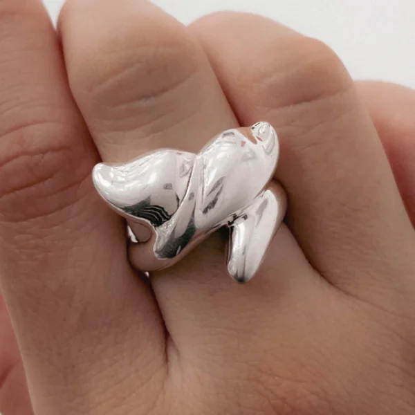 ANI1002- ANILLO INFLADO PLATA 925 (MEDIDA ESTANDAR)