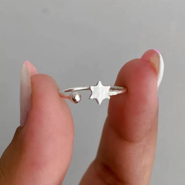 AN10023- ANILLO LISO CON FORMA PLATA 925 (MEDIDA ESTANDAR) - Image 2