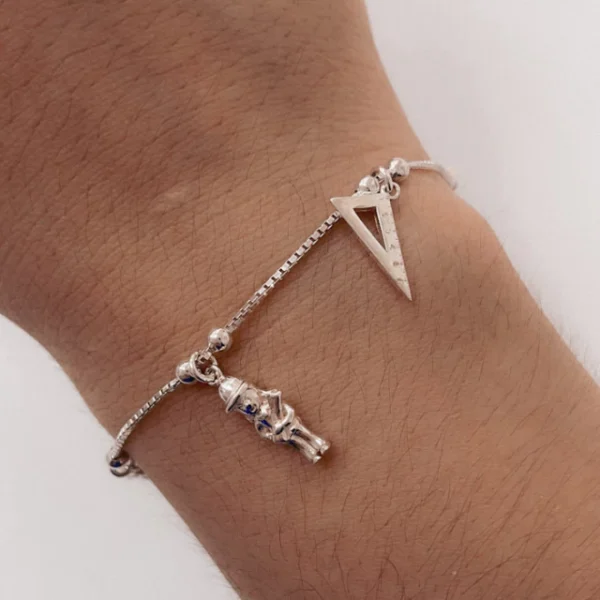 PULRN11- PULSERA PROFESIO LISA PLATA 925 ITALIANA CLASICA VENECIANA CON DIJE INGENIERO