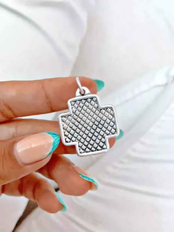 DIJ3076- DIJE PLATA 925 INFLADO CRUZ