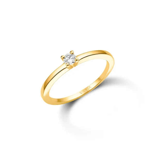 OR52- ANILLO COMPROMISO SOLITARIO ORO 18K CON CUBIC - Image 2