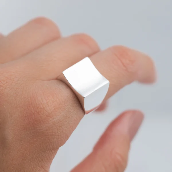 ANX100111- ANILLO LISO PLATA 925 (MEDIDA ESTANDAR)