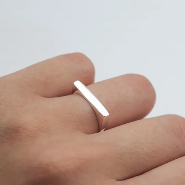AN100107- ANILLO LISO PLATA 925 (MEDIDA ESTANDAR)
